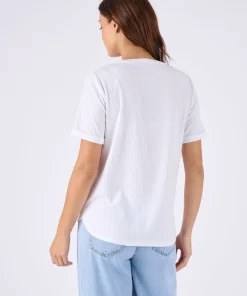 T-shirt col tunisien boutonné