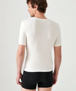 T-shirt col V manches courtes fine côte Thermolactyl Sensitive