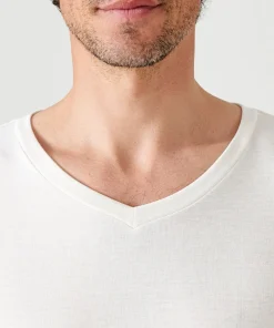 T-shirt col V manches courtes fine côte Thermolactyl Sensitive