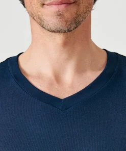 T-shirt col V manches longues fine côte Thermolactyl Sensitive