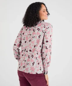 T-shirt col volanté maille chaude