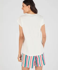 T-shirt de pyjama en pur coton