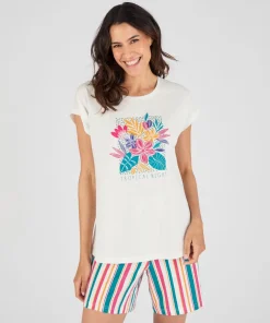 T-shirt de pyjama en pur coton