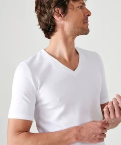 T-shirt double face col V Thermolactyl