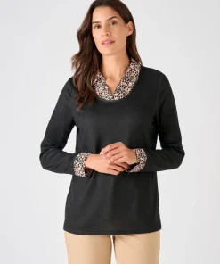 T-shirt effet 2 en 1 maille chaude