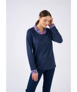 T-shirt effet 2 en 1 maille chaude