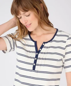 T-shirt fine côte pur coton