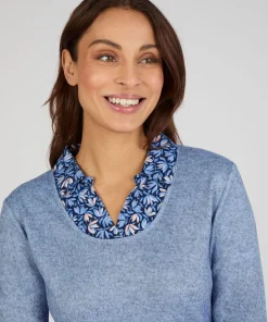 T-shirt maille chaude effet 2 en 1