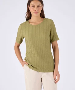 T-shirt maille jacquard effet froissé