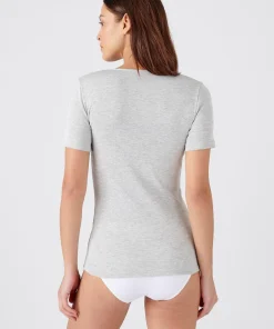T-shirt manches courtes fine côte guipure Thermolactyl