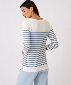 T-shirt marinière en mélange coton et modal