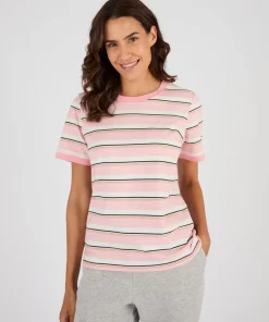 T-shirt rayé en pur coton