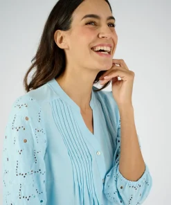 Tunique manches en broderie anglaise