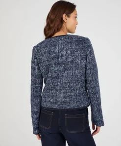 Veste effet tweed ganse fantaisie