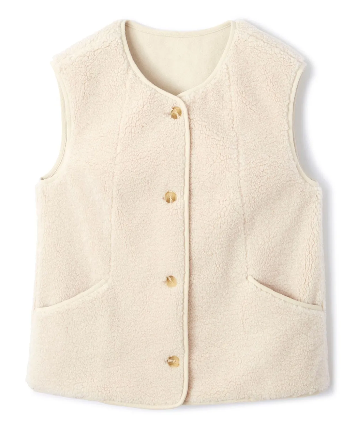 Veste sans manches maille moutonnée
